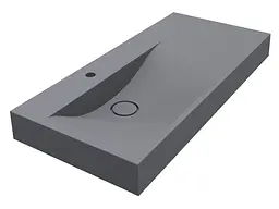 Умивальник Miraggio VIOLA 1000 L GRAY (0002667) Mirasoft, Матовий, Накладний/Підвісний/Врізний, Сірий - мініатюра 1
