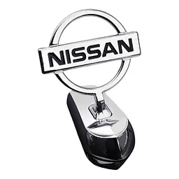 Емблема приціл Nissan метал Хром 85х38х68 мм на скотчі (Завод)