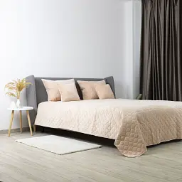 Покривало ТЕП Velour Ромб круглий персикове 240x260 см - мініатюра 4