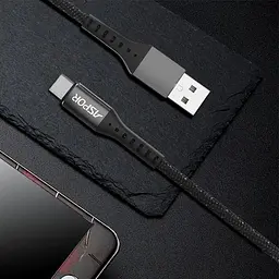 Кабель Aspor A168 USB – Type-C 2.4A/1м- чорний - мініатюра 3