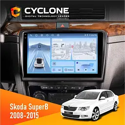Штатна магнітола Skoda SuperB 2008-2015 Cyclone C10-012 4x64, DSP, 4G Cyclone (НФ-00007759)
