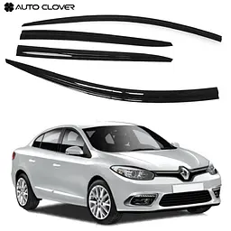 Дефлектори вікон вітровики для Renault Fluence 2009- 4 шт (Auto Clover)
