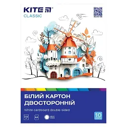 Картон двусторонний Classic Kite K-254 10 л. Белый