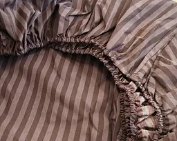 Простирадло на резинці LARA бязь-страйп dp11252 Brown 160х200х25 - мініатюра 4