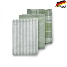 Набір кухонних рушників KELA Pasado зелений 65x45 см 3 шт (15969)