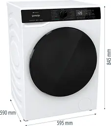 Gorenje Прально-сушильна машина фронтальна, 10.5(6)кг, 1400, A+, 60см, дисплей, пара, інвертор, Wi-Fi, білий - мініатюра 6