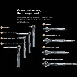 Викрутка з комплектом біт Duka RS-2 Ratchet Screwdriver Set 40in1 [155038] - мініатюра 4