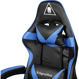 Крісло геймерське Kruger&Matz GX-150 з підставкою для ніг Black/Blue - мініатюра 7