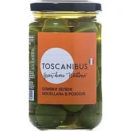 Оливки зелені Toscanibus Nocellara в розсолі з кісточкою 290 г