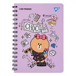 Блокнот YES А5 80 арк Line Friends Choco (151771)
