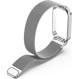 Ремінець-бампер DK для Xiaomi Redmi Smart Band 2 Metal Milanese Loop Magnetic (016244) (silver) - мініатюра 4