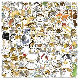 Стікерпак GeekLand The cuteness of the cat-bees 100 штук - мініатюра 3