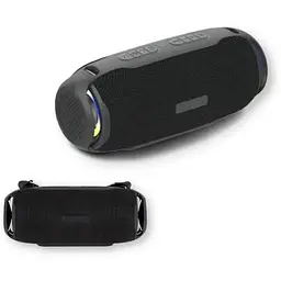 Портативна колонка Hopestar H48 20Вт LED підсвічування USB AUX FM Bluetooth чорна (H48) - мініатюра 2