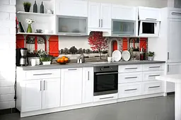 Кухонний фартух Червоні Акценти для кухні наклейка ПВХ Прованс Сірий 60х300 см Happy Pocket Z180491 - мініатюра 6