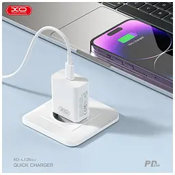 Зарядний пристрій XO L126 20W USB-C PD White (L126_White) - мініатюра 5