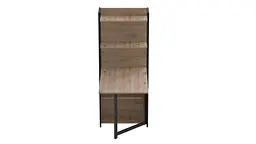 Стіл книжка з етажеркою Практик 2 Ferrum-decor 1555x640x990 Чорний метал ДСП Дуб Сан-Марино 16 мм (FRD-104626) - мініатюра 4
