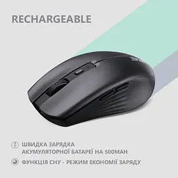 Мишка 2E MF270 Silent Rechargeable Wireless Black (2E-MF270WBK) - мініатюра 4
