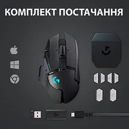 Миша Logitech G502 Lightspeed Black (910-005567) [64932] - мініатюра 8