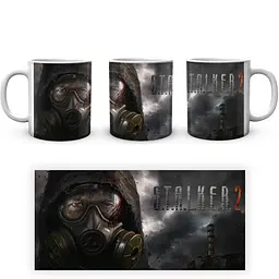 Кухоль GeekLand Сталкер S.t.a.l.k.e.r. face сталкер 2 ST.02.22 330 мл білий - мініатюра 2