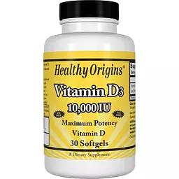 Вітамін D3 Healthy Origins Vitamin D3 10000 IU 30 капсул