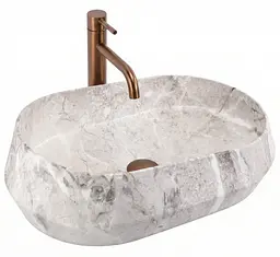 Умивальник Rea Zoe накладний 59x38 см rock matt REA-U0643 - мініатюра 2