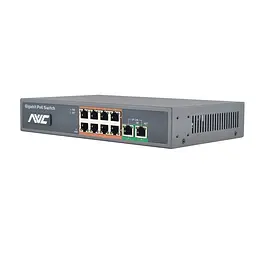 PoE-комутатор 10-портовий гігабітний NVC-1008G (73-00101) - мініатюра 1