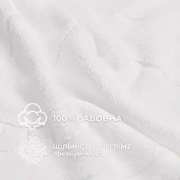 Килимок для ніг та ванної кімнати Idei бавовна жаккард з ніжками 50х70 см білий (8-35875*001) - мініатюра 3