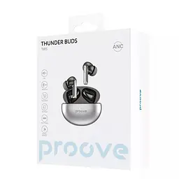 Бездротові навушники Proove Thunder Buds TWS, IPX4, ANC, BT5.3, 40mAh, 300mAh, 4h, grey UA UCRF - мініатюра 7