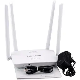WI-FI роутер маршрутизатор Pix-Link LV-WR08 4 антени White (16172) - мініатюра 2