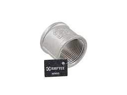 Муфта RAFTEC 1" латунь, ВВ, DN25, нікель, MR03 - мініатюра 3