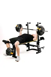 Набір Besport PowerPro 109кг з прямим грифом та лавою WB-004 - мініатюра 16