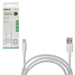 Кабель BOROFONE BX117W, USB - Lightning 2.4А, 1m, White, (швидка зарядка/передача даних)