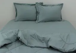Комплект постільної білизни Tag Tekstil Elegant двоспальний Green Grey - мініатюра 2