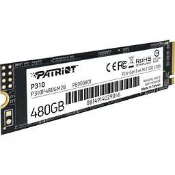 SSD накопичувач Patriot P310 480GB (P310P480GM28) [151779] - мініатюра 2