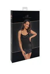 Сукня Noir Handmade F307 Mirage, S, black, міні, під латекс, відкрита спина, декор зі стразів - мініатюра 7