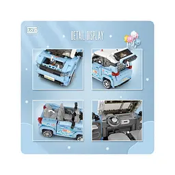 Конструктор LOZ mini Автомобіль MINI блакитний (1131) - мініатюра 9