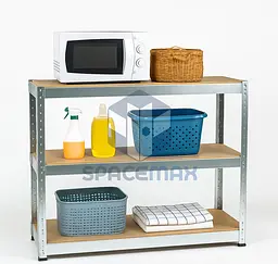 Стелаж металевий 80×80×60 оцинкований самозбірний SPACEMAX