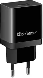 Мережевий зарядний пристрій Defender EPA-10 чорний, 1xUSB, 5V/2.1A, Package (83572) (6505065)
