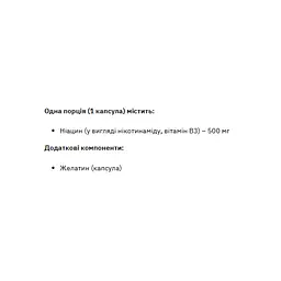 Вітаміни Stark Pharm Niacinamide Vitamin B3 500 мг 90 капсул - мініатюра 2