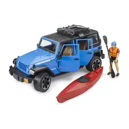 Автомодель Jeep Wrangler Rubicon Unlimited з каяком та фігуркою 1:16 блакитна
