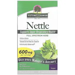 Кропива Nature's Answer Nettle 600 мг 90 вегетаріанських капсул - мініатюра 2