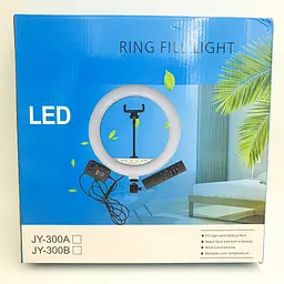 Кільцева лампа 30 см 10W на штативі 210 см з тримачем для телефону LED підсвічування кільцеве світло блогера візажиста фотографа Ring Light JY-30B - мініатюра 9