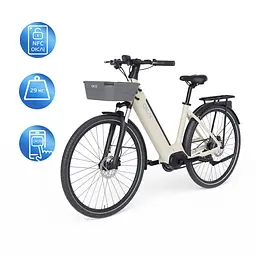 Електровелосипед Okai EB10-28" 250(500) W 14.4 Ah 100 km 25 km\h NFC App Beige - мініатюра 2