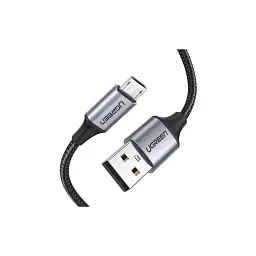 Дата кабель USB 2.0 AM to Micro 5P 1.5m 2A US290 black Ugreen (60147) - мініатюра 1