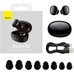 Навушники Baseus True Wireless Earphones Bowie E2 чорні (NGTW090001) - мініатюра 3