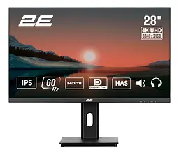 Монітор 2E 28" L2825B 2xHDMI DP MM IPS NTSC 84% 3840x2160 HAS teh0014271 - мініатюра 3