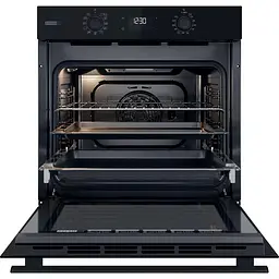 Духова шафа Whirlpool електрична 71 л, A+, дисплей, конвекція, телескопічні напрямні, пара, чорний - мініатюра 3