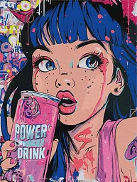 Картина за номерами Поп Арт Дівчина Pop Art Girl 40х30 см PN O AG2