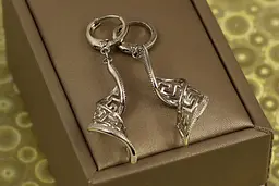 Сережки Xuping Jewelry підвіски завитки 4.5 см сріблясті - мініатюра 2