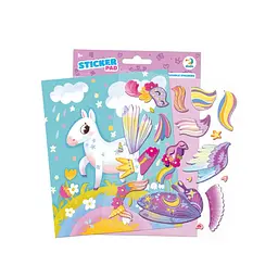 Ігровий набір зі стікерами "Одноріжка" DoDo Toys 300860 картонна планшетка А5 з європетлею